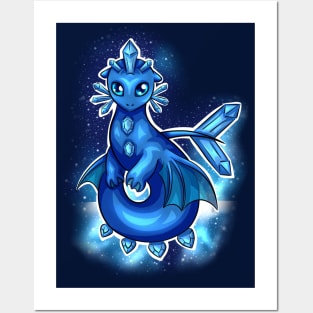 Sapphire Dragon : Cute Crystal Dragon Posters and Art